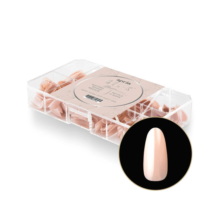 APRES NAILS - GEL X MAISIE NATURAL ROUND MEDIUM