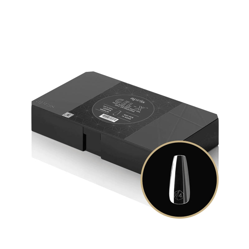 APRES NAILS - GEL X NATURAL COFFIN MEDIUM