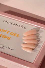ONHERNAILS - Soft gel tips Amande médium ROSY