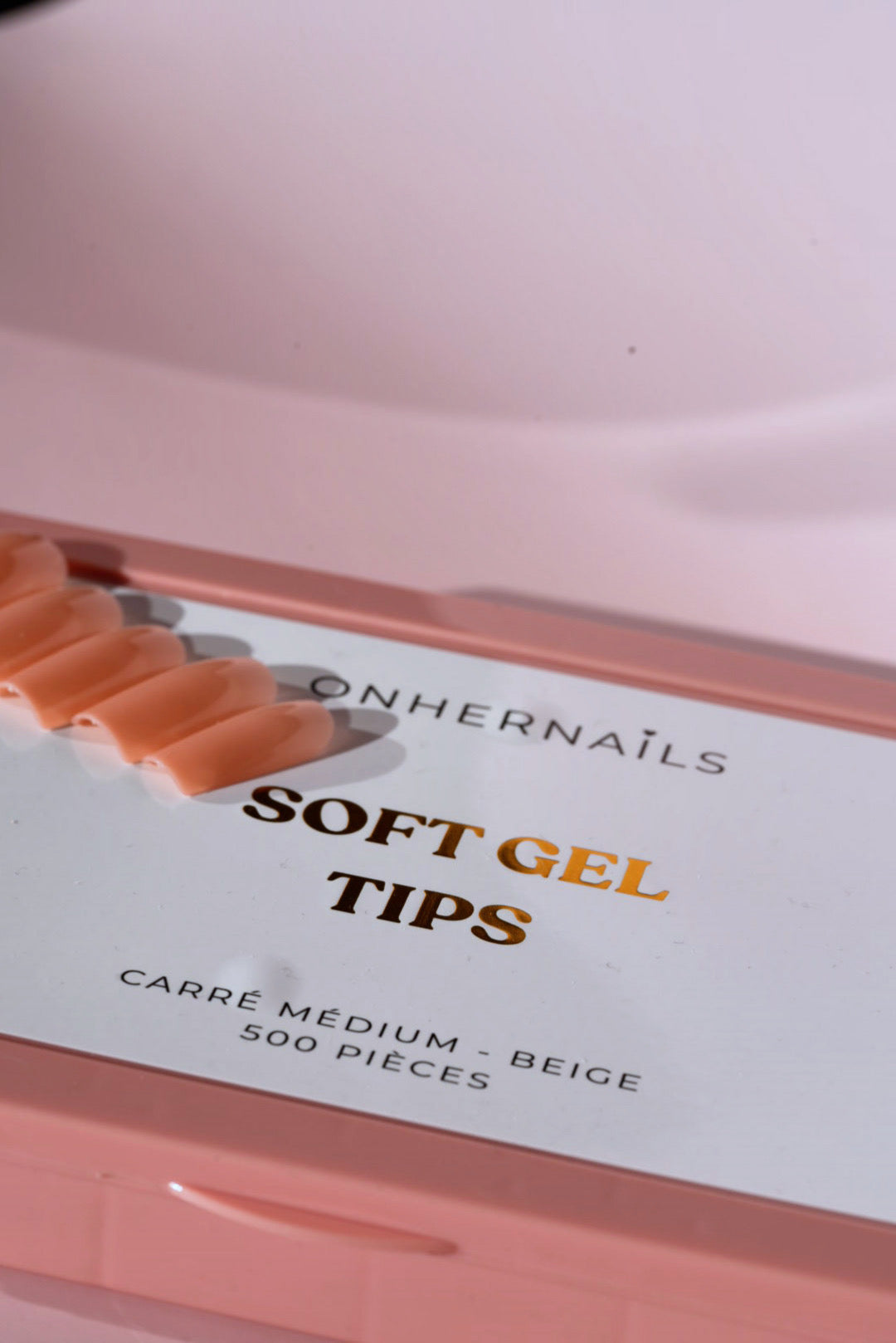 ONHERNAILS - Soft gel tips Carré médium BEIGE