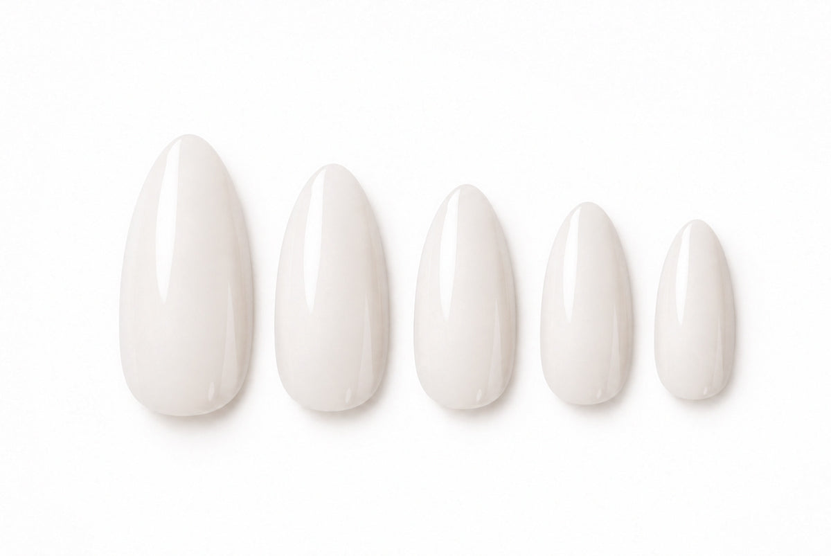 ONHERNAILS - Soft gel tips Amande médium MILKY
