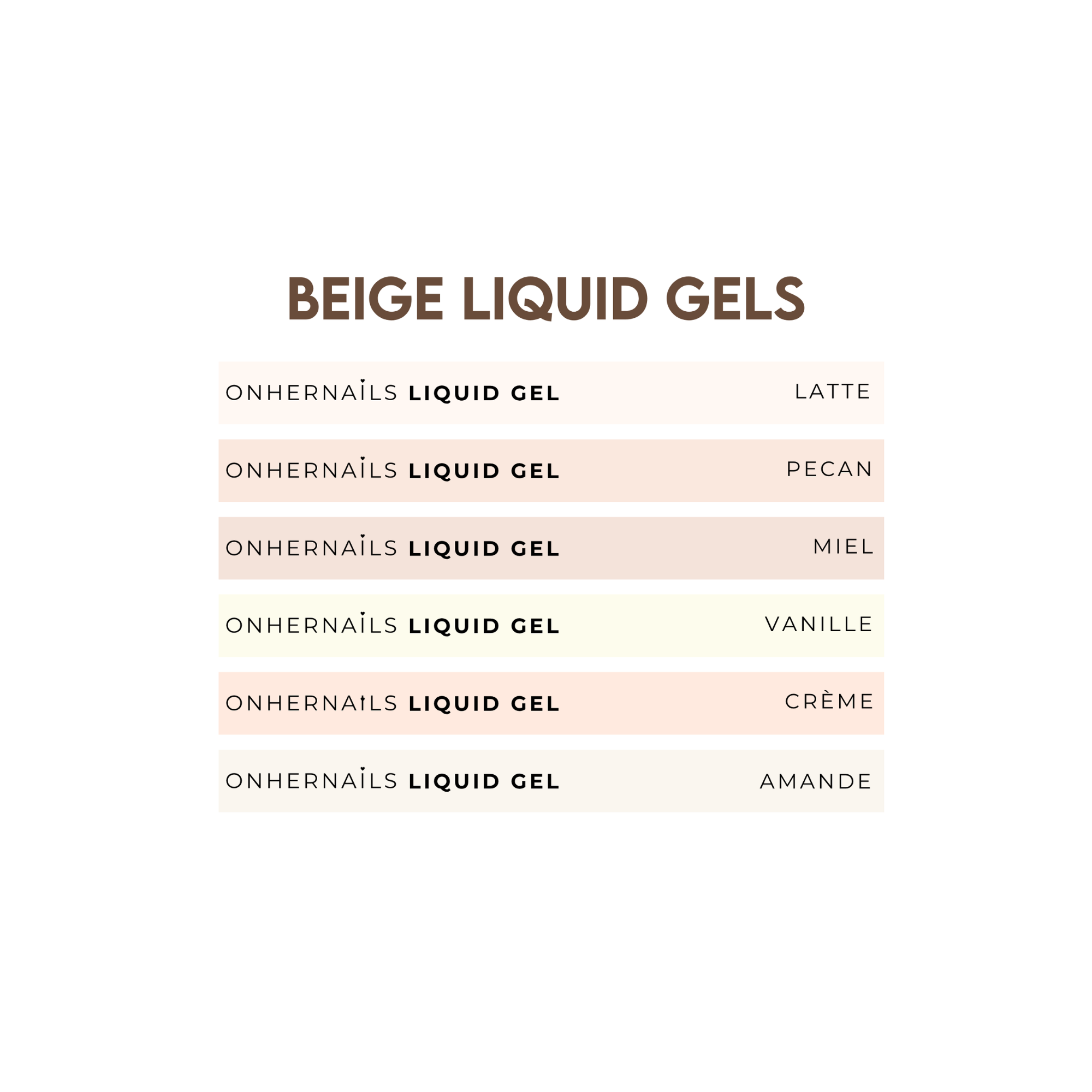 ONHERNAILS - Stickers nuancier BEIGE