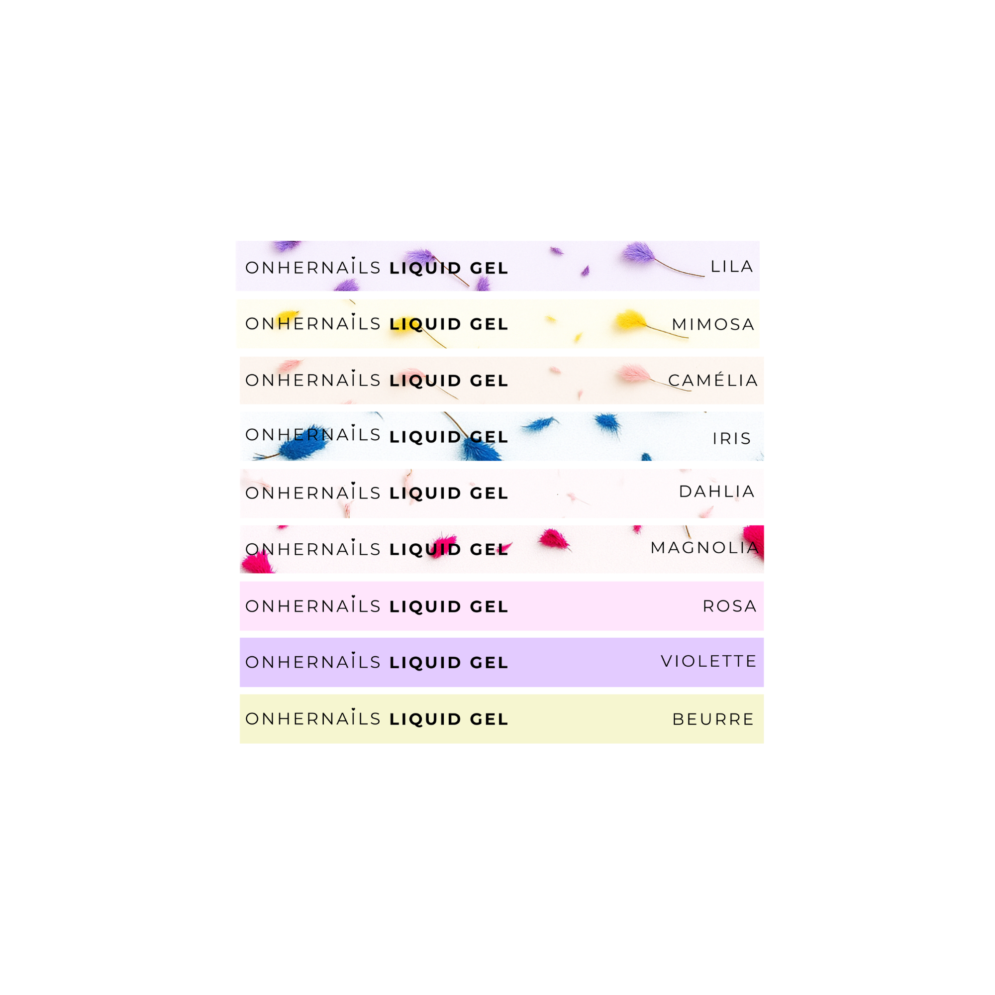 ONHERNAILS - Stickers nuancier FLEURS