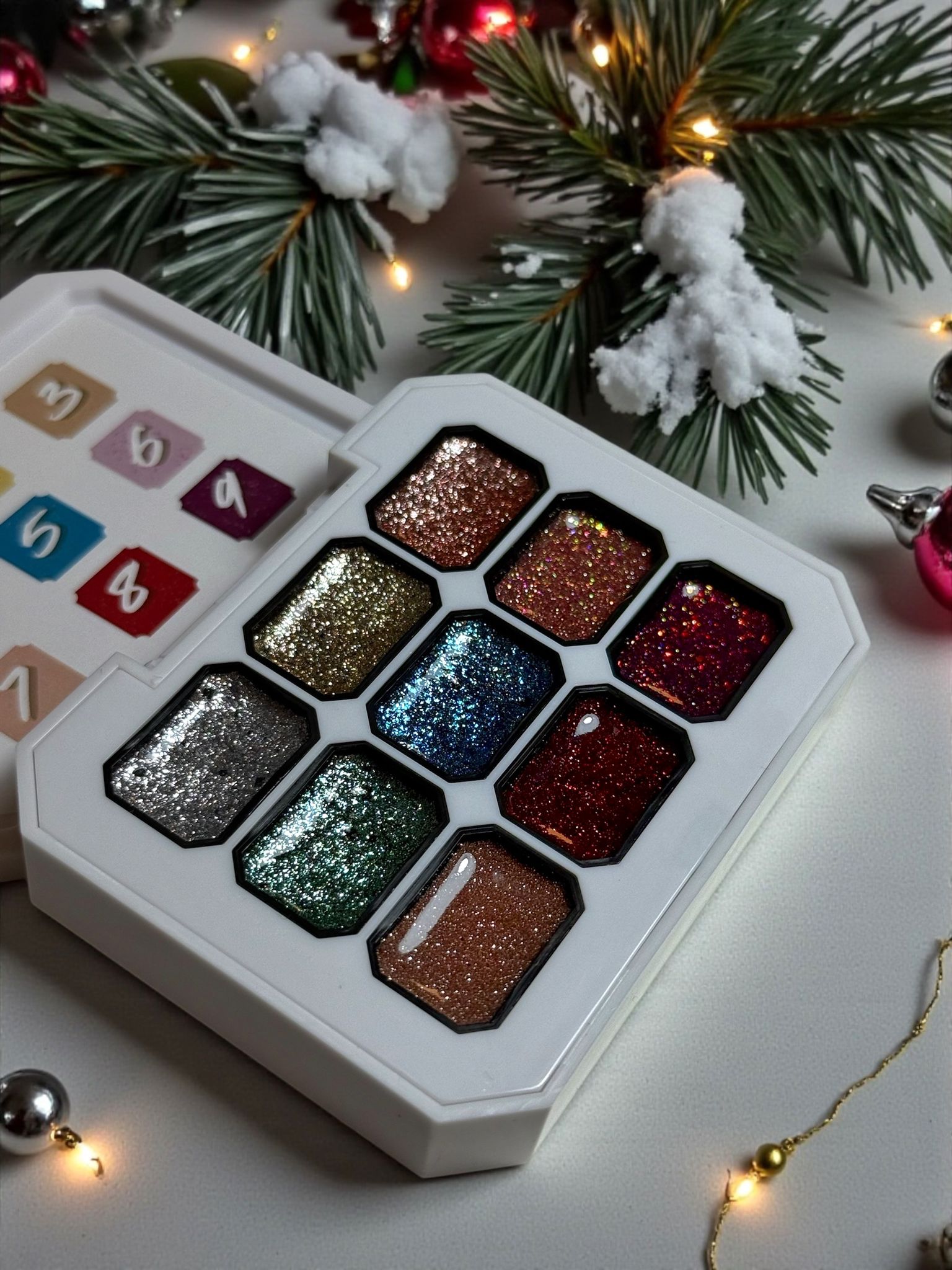 ONHERNAILS - Midnight Glitter palette babycolor