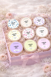 ONHERNAILS - 6 liquid gels FLEURS + 3 liquid gels MILKY + stickers nuancier