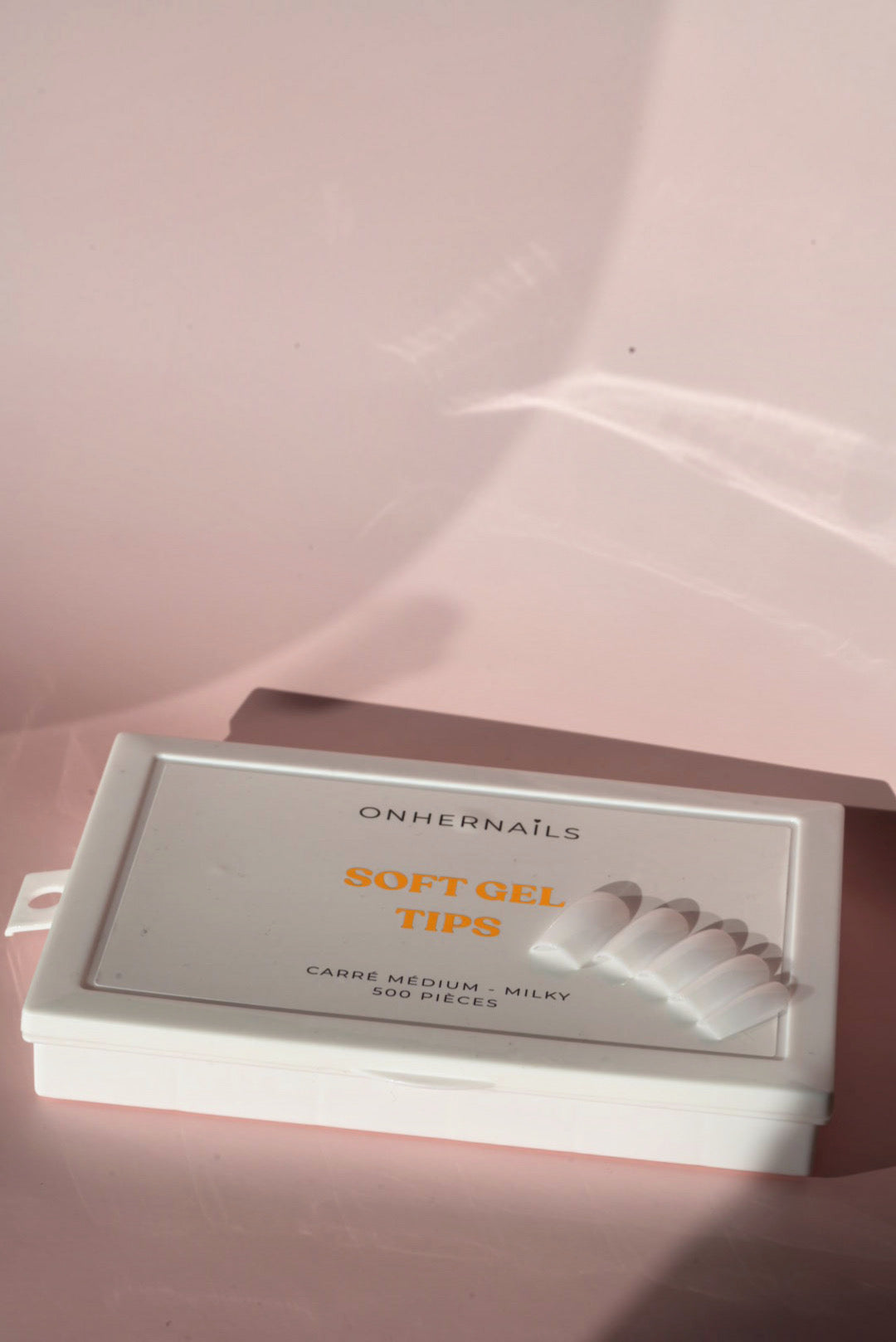 ONHERNAILS - Soft gel tips Carré médium MILKY